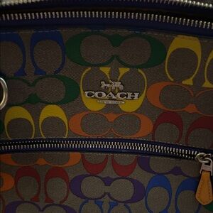 Coach Multicolor Signature Shoulder Bag